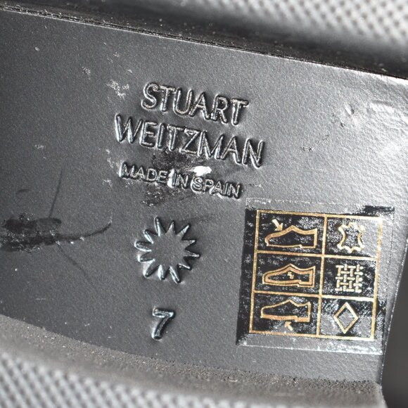 $1100 Stuart Weitzman Lowland Ultralift Over The Knee Boot BLACK 7 B  (PB24) - Picture 8 of 9